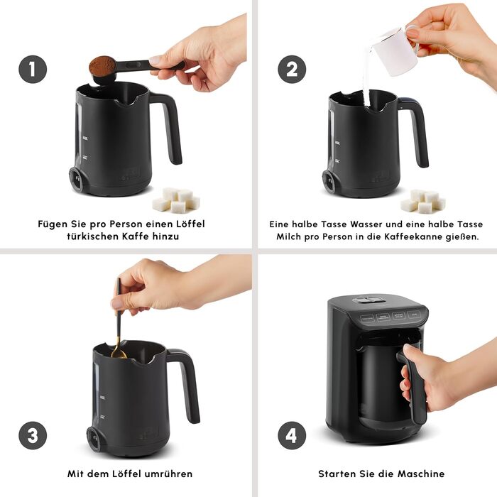 Кавомашина KARACA Hatır для приготування турецького кави з функцією обсмажування, 535W, сірий антрацит