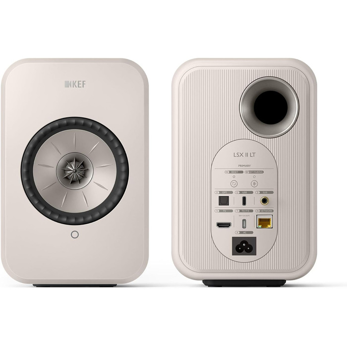 Бездротова поличкова акустика KEF LSX II LT, Stone White, HDMI-ARC, USB-C, Bluetooth, AirPlay 2