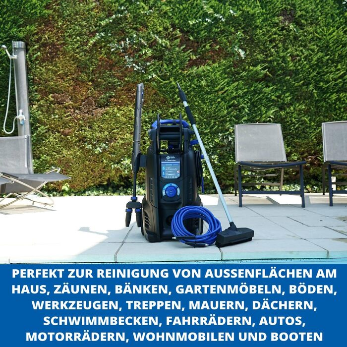 AR Blue Clean високонапірний мийник e-4 TWINFLOW D з Dualtech System та Power Brush (2500 Вт, 150 бар, 810 л/год) + мийка для поверхні 150 бар