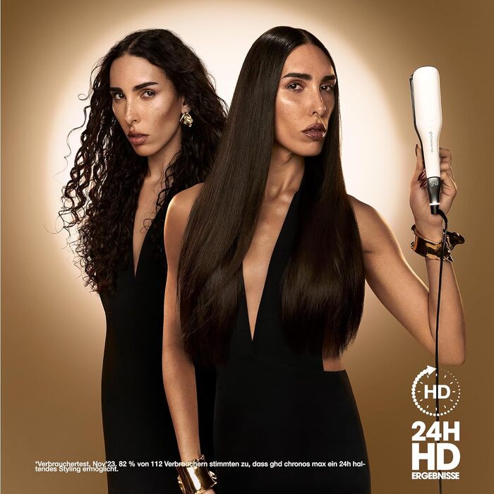 Випрямляч для волосся ghd Chronos Max – білий, широкі пластини, швидке випрямлення, блиск, захист від пошкодження, для густого та кучерявого волосся