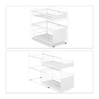 Поличка з висувними ящиками Relaxdays з 2 кошиками