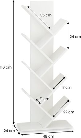 Стелаж для книг IDIMEX Jules - дерев'яний, з високоякісної ДСП, білий