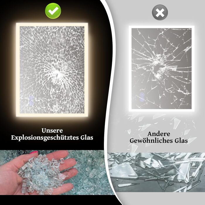 Дзеркало для ванної кімнати Mursche з підсвічуванням, кругле LED дзеркало для ванни, IP44, 60 см, з сенсорною панеллю