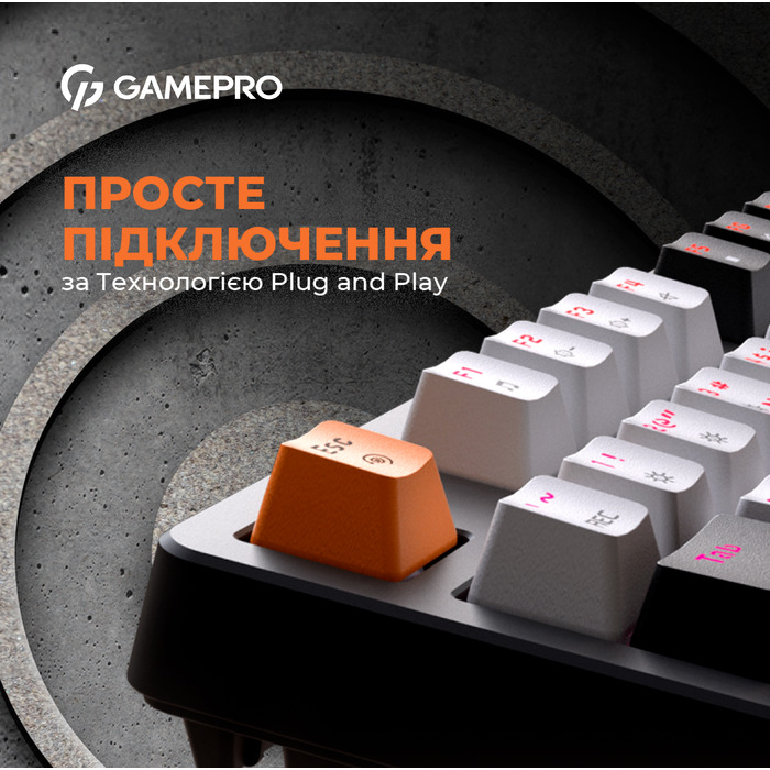 Дротова механічна клавіатура GamePro MK170B (Red) з Hot-Swap RGB Black