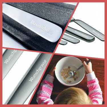 Набір дитячого столового прибору WMF Kinderbesteck з гравіюванням, 4 шт. First Lyric, для хрещення, від 4 років, індивідуальна гравіювання, подарунок для хлопчика