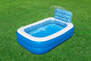 Басейн Bestway Family Waterfall Oasis з водяним розпилювачем, 229x152x96 см, синій
