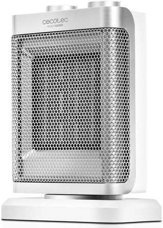 Обігрівач настільний Cecotec ReadyWarm 1500 Max Ceramic Rotate – керамічний, 1500 Вт, з регулюванням температури та 3 режимами, площа обігріву 15 м², білий