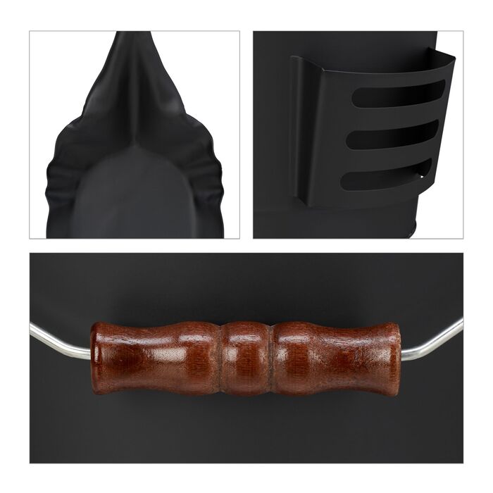 Відро для сміття Relaxdays з кришкою та щіткою для підлоги