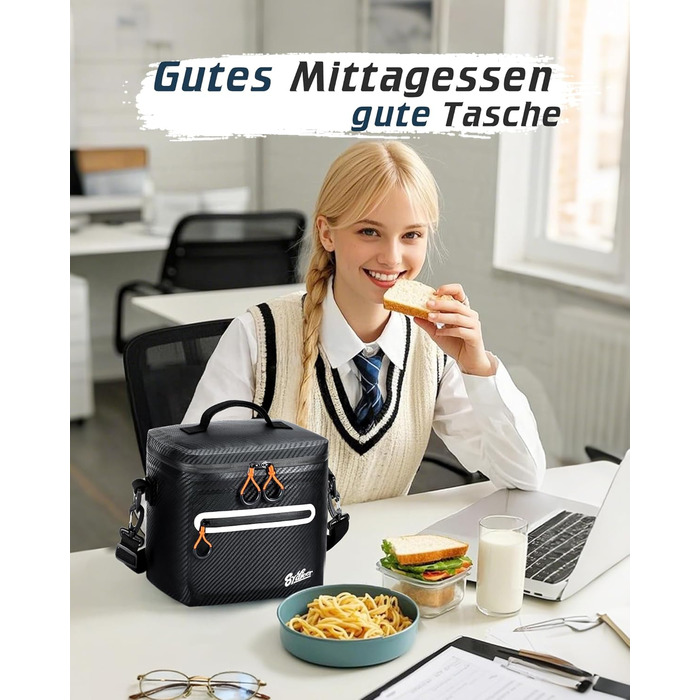Термосумка-холодильник 7л, 14л, 24л ізольована водонепроникна для кемпінгу, пікніка, пляжу та грилю - Carbon-Schwarz (Чорний)