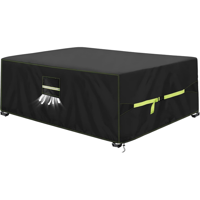 Накладна захисна для садово-патіо меблів, 420D Оксфорд, водонепроникна, UV-стійка, з вентиляційними отворами (160x100x74 см)