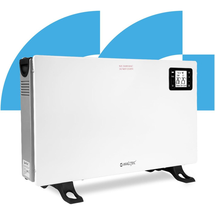 Електричний конвектор MalTec CH2000DW з термостатом, LCD-дисплеєм та таймером | 3 режими нагріву, енергозбереження