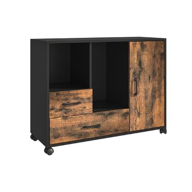 Роликовий контейнер Relaxdays з 2 висувними ящиками та 4 відділеннями