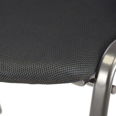 Набір з 8 офісних крісел Nexos Trading для конференцій та відвідувачів, чорні, з м'яким сидінням, стекуються, 52,5 x 45 x 80 см, металевий каркас