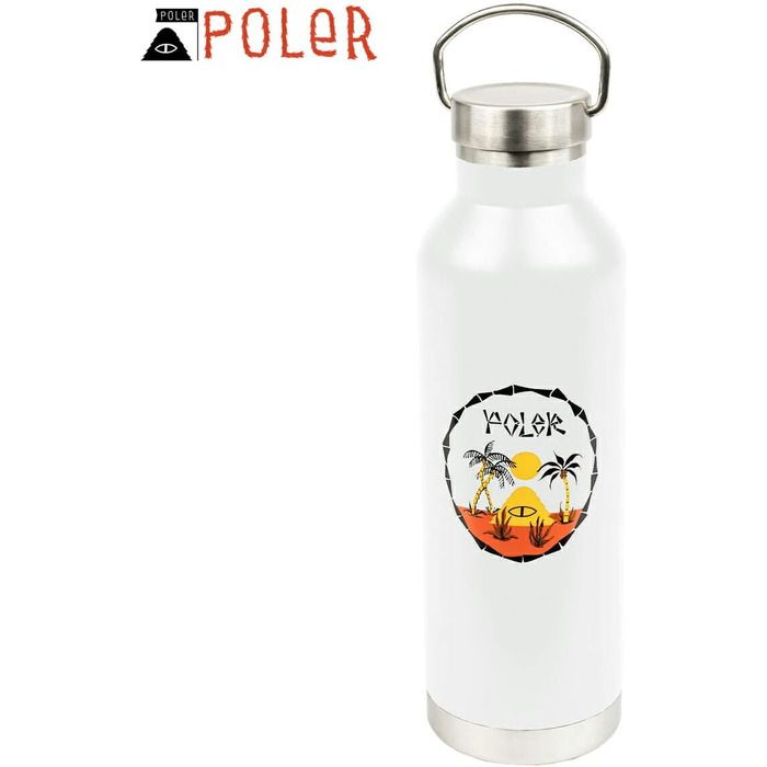 Ізольована пляшка для води Poler, біла
