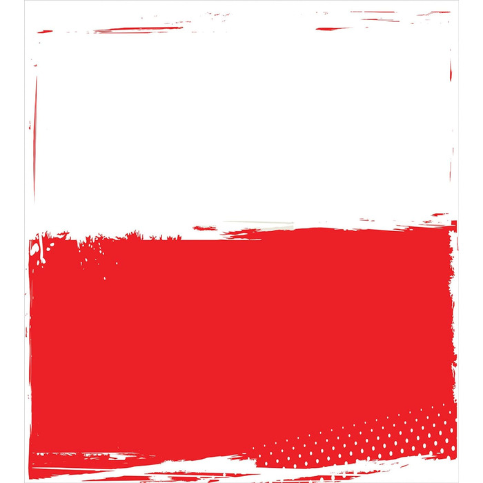 Польща Набір підковдр для односпальних ліжок, ілюстрація прапора бруду, захист від кліщів Алергікам Підходить з наволочкою, (230 x 220 см - 70 x 50 см, темно-коралово-білий)