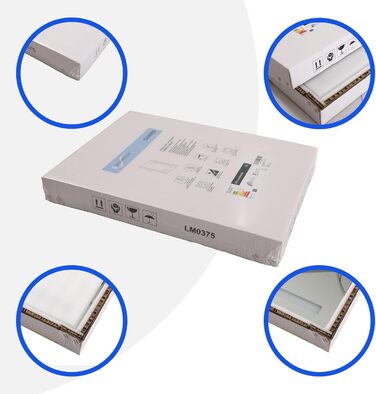 Дзеркало для ванної кімнати AQUABATOS 50x70 см LED з підсвічуванням, сенсорним вимикачем, регулюванням температури світла (6400K), IP44, CE, енергозберігаюче, серія Echos