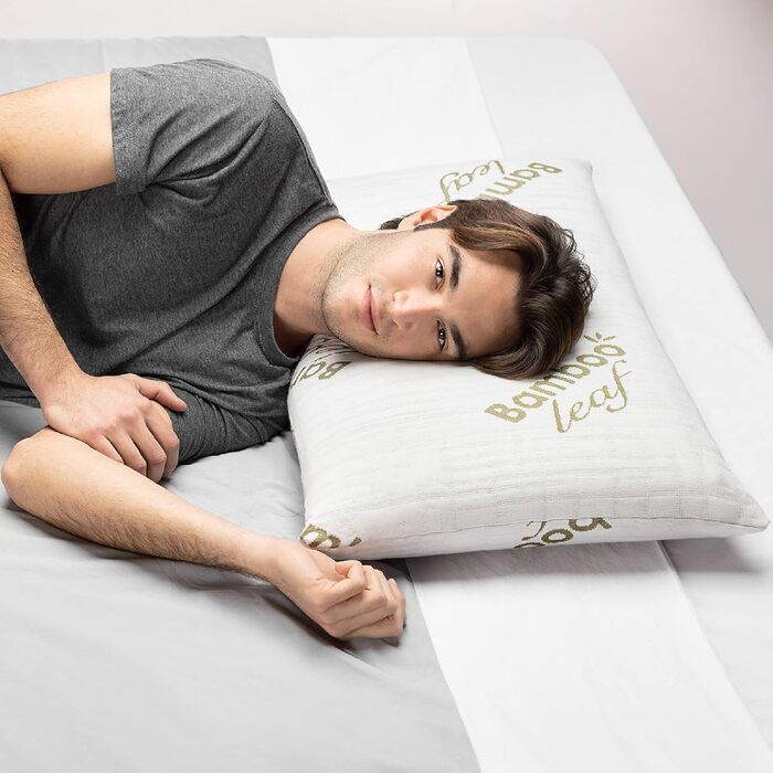 Ортопедична подушка для шиї Flowen з піною Memory Foam та бамбуковим чохлом. Знімає біль у шиї та забезпечує підтримку. Подушка з ефектом Aloe Vera, яку можна прати.