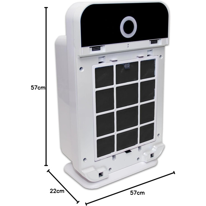 Повітряочисник ALR300 Comfort з HEPA-фільтром та активом вугіллям: видаляє запахи, пил, алергени, дим та інші забруднювачі. Підходить для приміщень до 60 м²