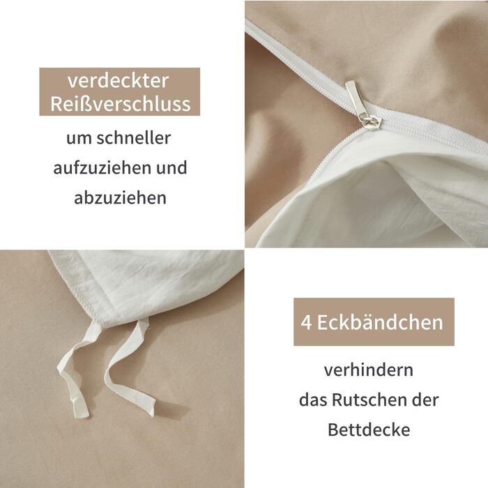 Бетліна з бавовни 200x220 см, зелена (темно-зелена, салатова), однотонна, естетична, двостороння, комплект: простирадло 200x220 см та 2 наволочки 80x80 см з блискавкою (бежева, біла)