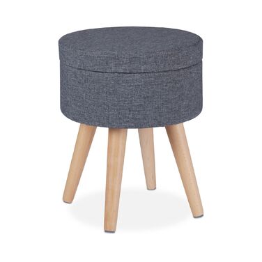 Relaxdays Круглий пуф з функцією столику