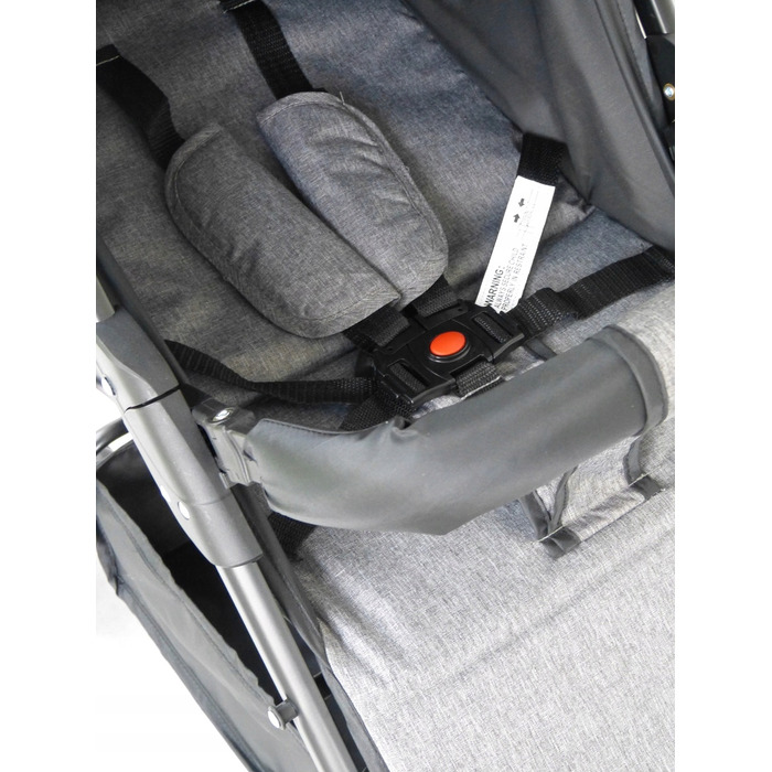 Дитячий прогулянковий візок Baby-Coo City, чорний, металевий каркас, з амортизаторами