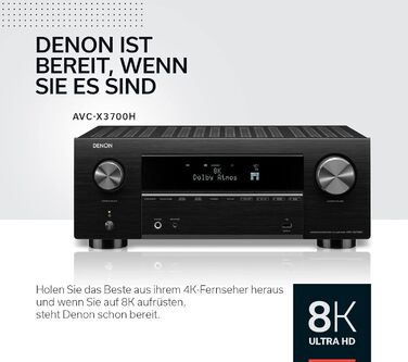 Канальний AV-підсилювач Denon AVC-X3700H, 8K, Dolby Atmos, Alexa, HEOS, чорний (2020), 9.2-