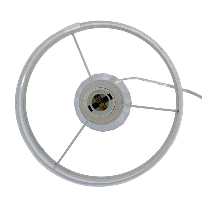 Лампа для столу Relaxdays з кришталевою основою та тканинним абажуром