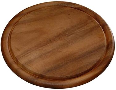 Тарілка для м'яса Kesper, дерев'яна тарілка, сервірувальна тарілка, тверда деревина, H 15 мм, D 250 мм