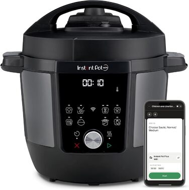 Instant Pot Plus 9-в-1: Мультиварка з Wi-Fi, 5.7 л, нержавіюча сталь
