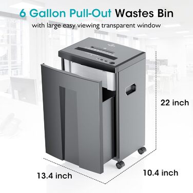 Шредер для паперу WOLVERINE P4 SD9113: 18 листів, знищення CD, тихий, 22 л, сірий