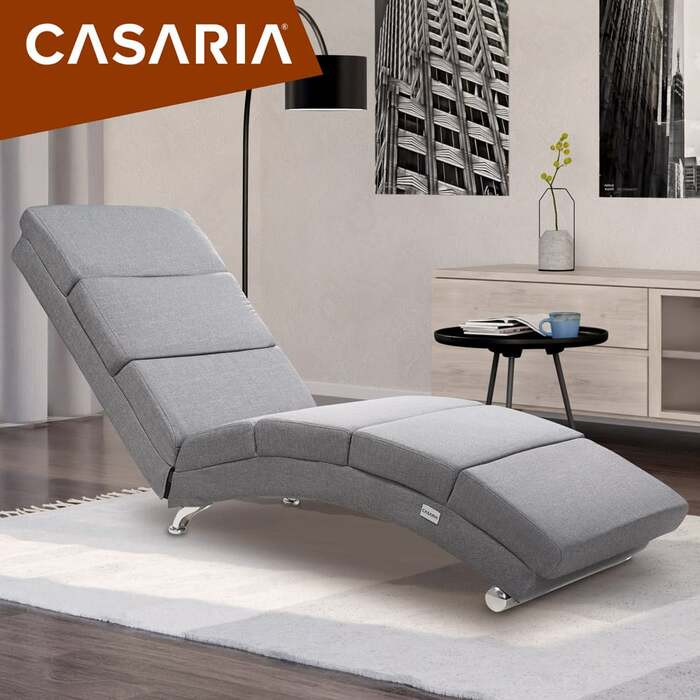 Relax Lounger Лондон сірий тканий полотно