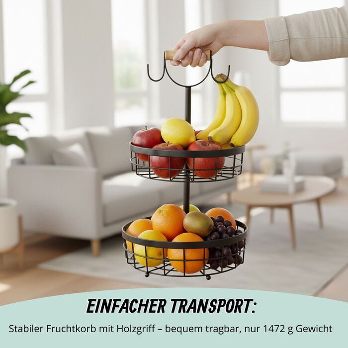 Relaxdays Двоярусна етажерка для фруктів та овочів