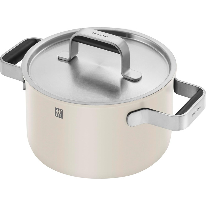 Набір каструль ZWILLING PURE, 5 предметів, з нержавіючої сталі 18/10, керамічне покриття, Stay-Cool ручки, придатний для миття в посудомийній машині, (слонова кістка)