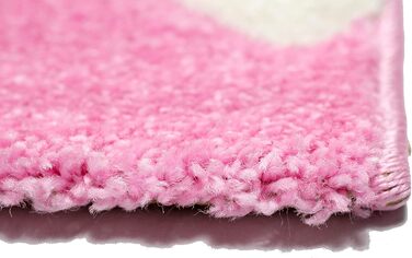 Килимок Мрія Дитячий килимок Сердечка Дитячий килимок для дівчаток в рожевому кремовому червоному кольорі Розмір 120 см Круглий