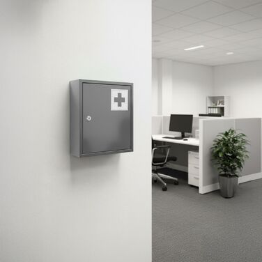 Шкафчик для медикаментів Relaxdays із замком та хрестом