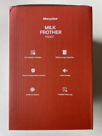 Електричний піноутворювач молока Morpilot, піноутворювач молока 4 в 1 для гарячого та холодного, 550 Вт 600 мл, дизайн латте, візуальне скло, легко чиститься, автоматичне вимкнення, чорний