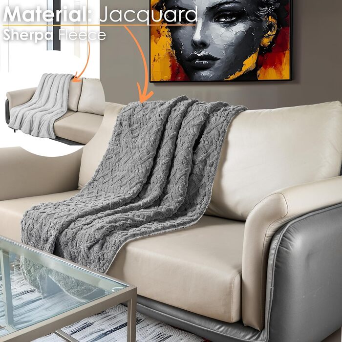 Електрична гріюча ковдра з автовимкненням 180x130 см, 9 температурних режимів, 40°C, пральна