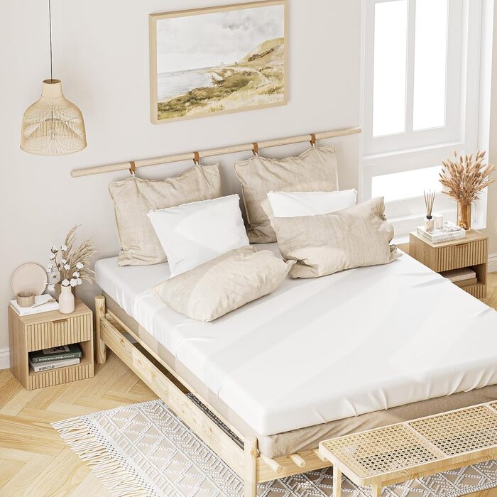 Нічний столик з дуба, дерев'яний приліжний столик з шухлядою, сучасний, компактний 39x39x28 см, для спальні, вітальні, офісу