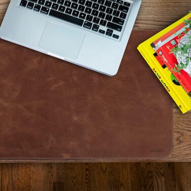 Килимок для миші Londo Echtleder з натуральної шкіри, великий, з антиковзаючою основою та гладкою поверхнею (Mink)