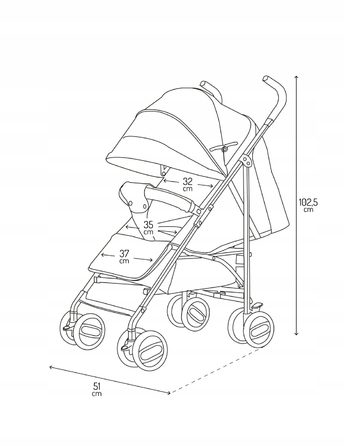 Прогулянкова коляска MoMi AKIRA, сіра, 6,70 кг, з дощовиком та москітною сіткою