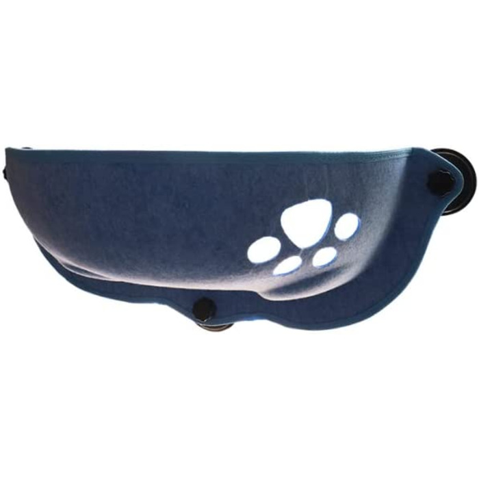 Шезлонг XLSBZ для кішок, гамак для кішок вікно з килимками і присоскою для прийняття сонячних ванн при температурі 360, підвіконня для кішок для кішок вагою до 20 кг (синій )