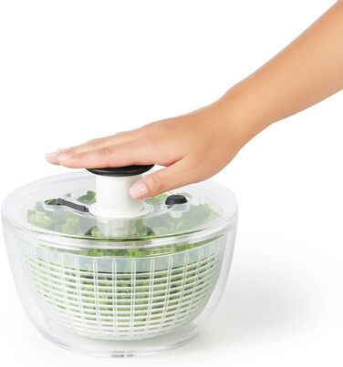 OXO Good Grips Салатниця-віджимник з ситом та кришкою, зелена – для сушіння салату
