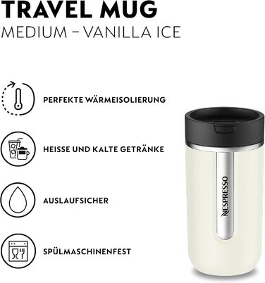 Термокружка Nespresso Travel Mug Small Sage Green 300 мл - Зелений салат, з кришкою, з нержавіючої сталі, для кави, чаю, матча