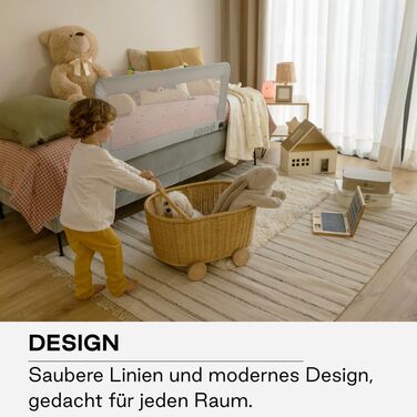 Дитяче ліжечко манеж Jané Klappbares 110 см, сіре - складне, високе, дихаюче, з сумкою для транспортування