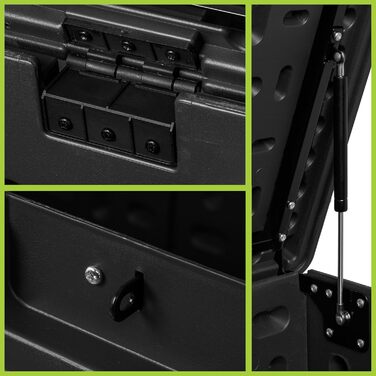 Ящик для зберігання садовий Grindi Morus 190л, водонепроникний, чорний матовий - для подушок, інструментів, на балкон та терасу