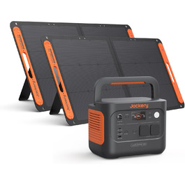 Jackery Explorer 1000: Портативна електростанція 1002Wh з 230V, USB та QC, для кемпінгу та подорожей (E1000 v2+2*100W)