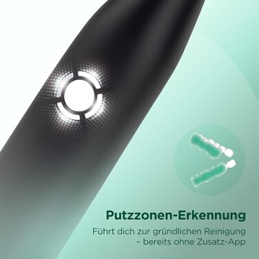 Електрична зубна щітка GUM SMART ONE з контролем швидкості, таймером, 4 режимами чищення, акумулятором до 6 тижнів та додатковими насадками (3 шт) м'ятно-зеленого кольору