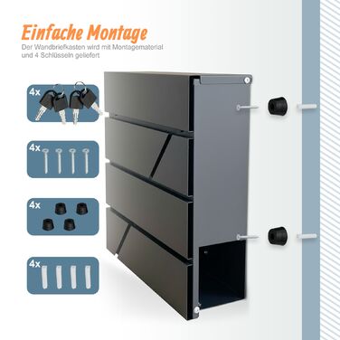 Скрінька для листів Relaxdays з відсіком для газет