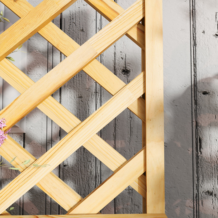 Підвищене грядка з шпалером, ящик для квітів, 2 полиці, дренажні отвори, 76 x 33 x 177 см