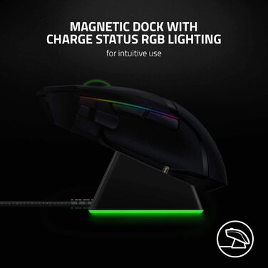 Підставка для навушників Razer Chroma з USB-хабом та RGB-підсвічуванням (7.1 Surround Sound, інтегрована підставка, протиковзкий фундамент) Білий (Чорний, Mouse Dock Chroma, Single)
